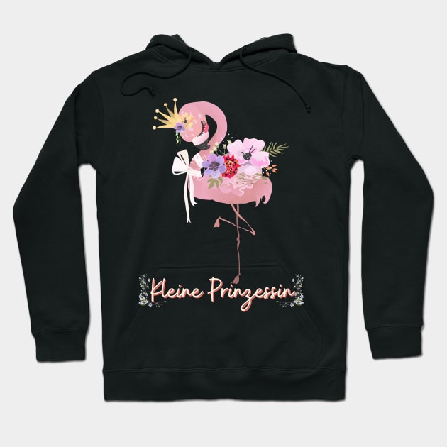 Flamingo Kleine Prinzessin Blumen Süß.png Hoodie by Maggini Art